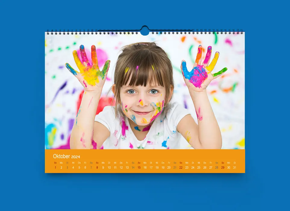 Fotokalender aus den eigenen Fotos drucken lassen Wandkalender gestalten
