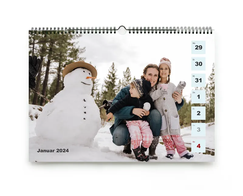 Für den Wochenkalender stehen diverse Kalendarien und Designs zur Verfügung.