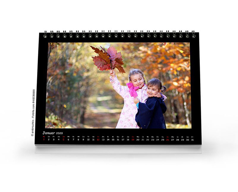 Tischkalender zum Stellen mit den eigenen Fotos bedruckt