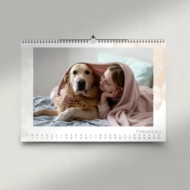 Wandkalender A4 Querformat mit Designvorlage gestalten