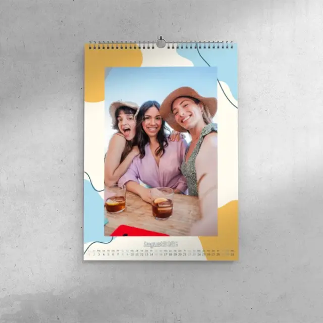 A4 Kalender Hochformat Design Blobs