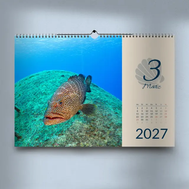 A3 Kalender Querformat Design Mediterranean Vacation