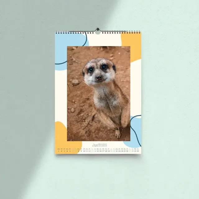 A4 Kalender Hochformat Design Blobs