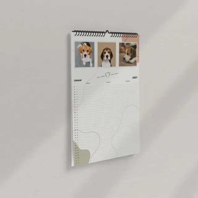 Familienplaner Design Lovely Lines 3 Spalten, A3 (Ansicht 4)