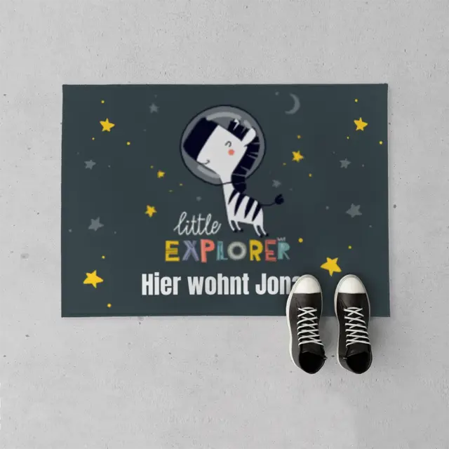 Fußmatte 70 x 50 cm Design Little Explorer
