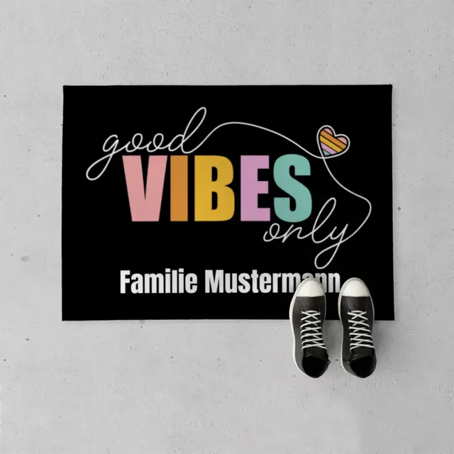 Fußmatte 70 x 50 cm Design Good Vibes only