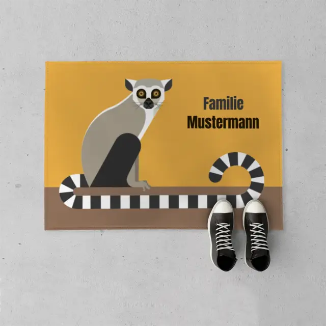 Fußmatte 70 x 50 cm Design Lemur