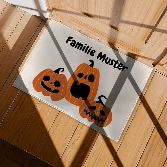 Fu&szlig;matte Design K&uuml;rbisbande Halloween, 70x50 (Ansicht 5)