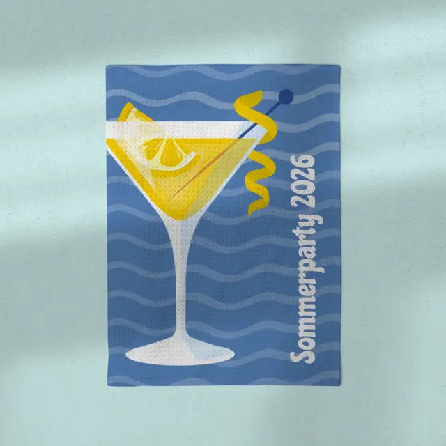 Geschirrtuch 50 x 70 cm Design Summerdrink Zitrone