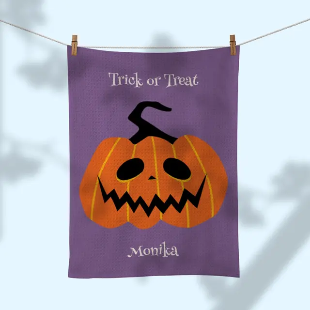 Geschirrtuch Design Halloween K&uuml;rbis, 50x70 (Ansicht 3)