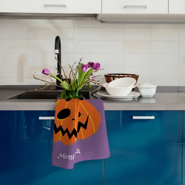 Geschirrtuch Design Halloween K&uuml;rbis, 50x70 (Ansicht 2)