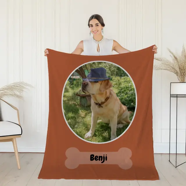 Kuscheldecke 140 x 200 cm Design Doggy 1