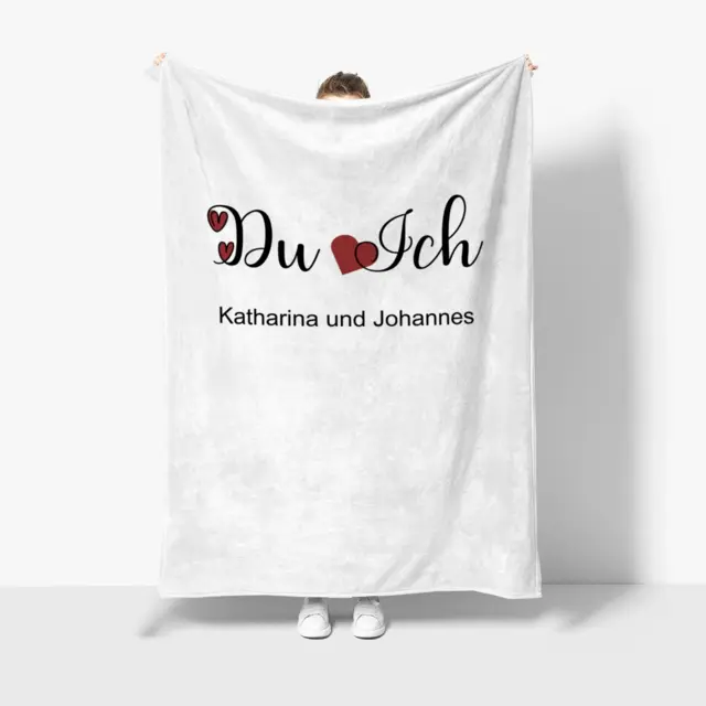 Kuscheldecke 140 x 200 cm Design Pärchendecke 1