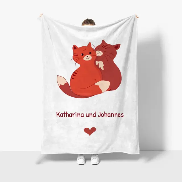 Kuscheldecke 140 x 200 cm Design Kuschelkatzen