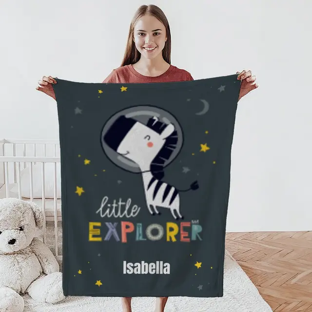 Kuscheldecke 140 x 200 cm Design Little Explorer