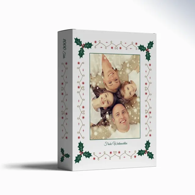 Puzzle 1000 Teile Querformat Design Weihnachtsbordüre