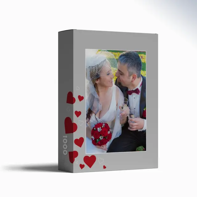 Puzzle 1000 Teile Querformat Design Herzen