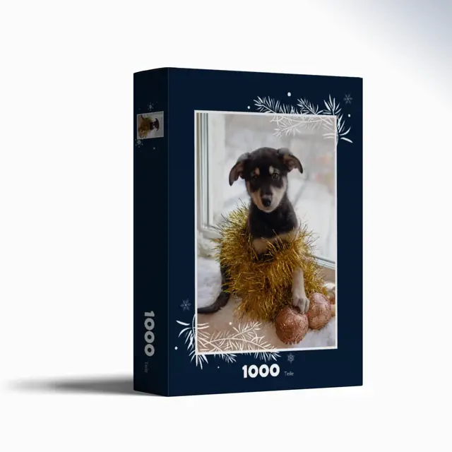 Puzzle 1000 Teile Querformat Design Weihnachtliche Zweige