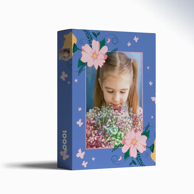 Puzzle 1000 Teile Querformat Design Flowers and Butterflies