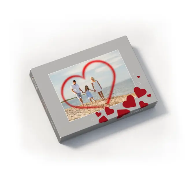 Puzzle 1000 Teile Querformat Design Herzen