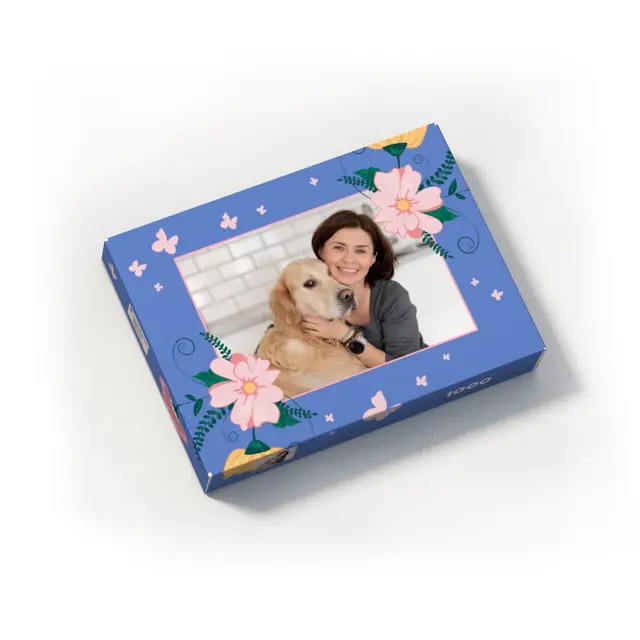 Puzzle 1000 Teile Querformat Design Flowers and Butterflies