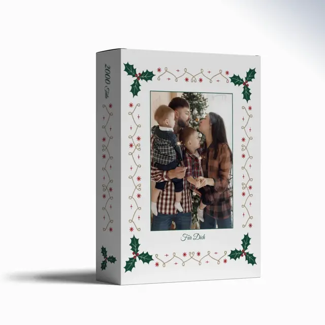 Puzzle 1000 Teile Querformat Design Weihnachtsbordüre