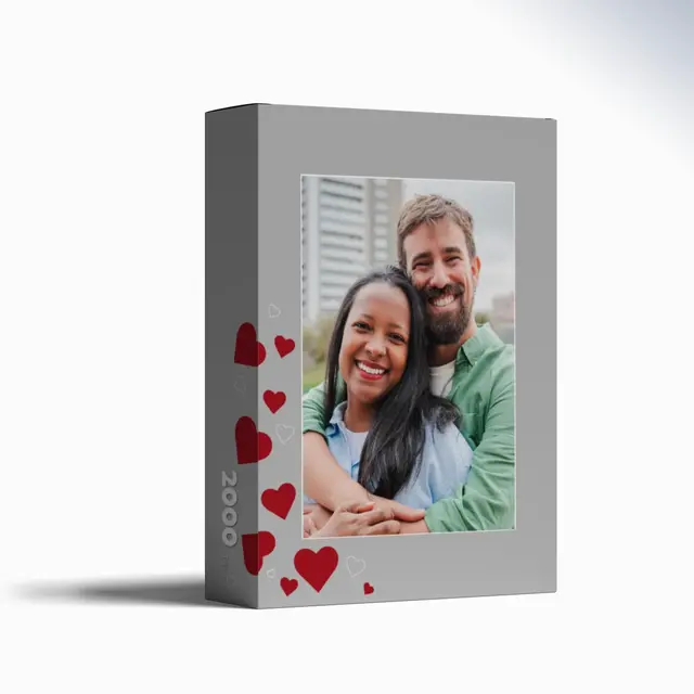 Puzzle 1000 Teile Querformat Design Herzen