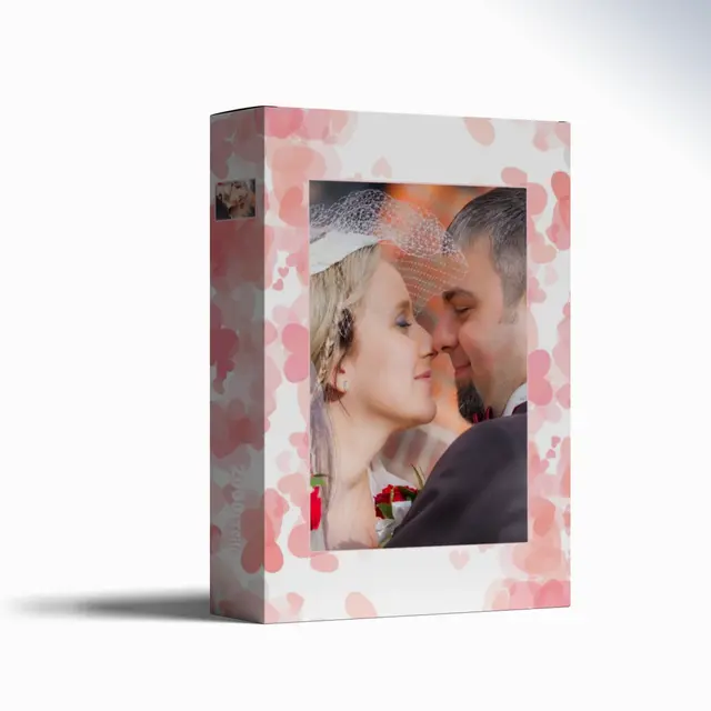 Puzzle 1000 Teile Querformat Design Herzen rosa