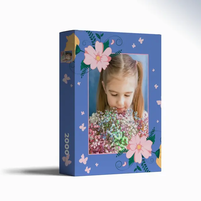 Puzzle 1000 Teile Querformat Design Flowers and Butterflies