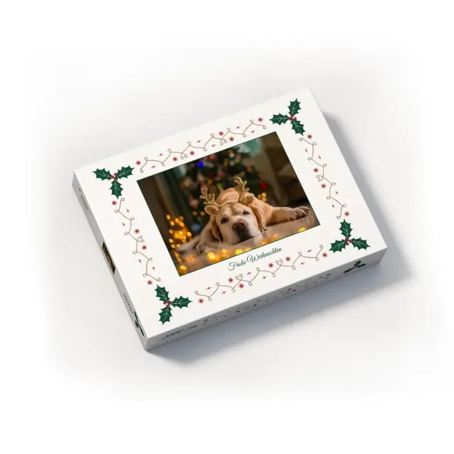 Puzzle 1000 Teile Querformat Design Weihnachtsbordüre