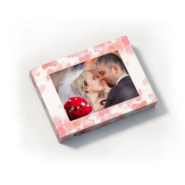 Puzzle 1000 Teile Querformat Design Herzen rosa