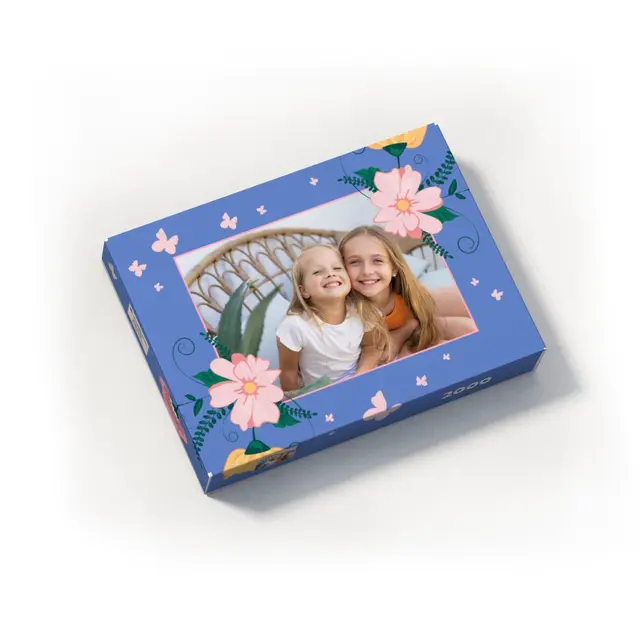 Puzzle 1000 Teile Querformat Design Flowers and Butterflies