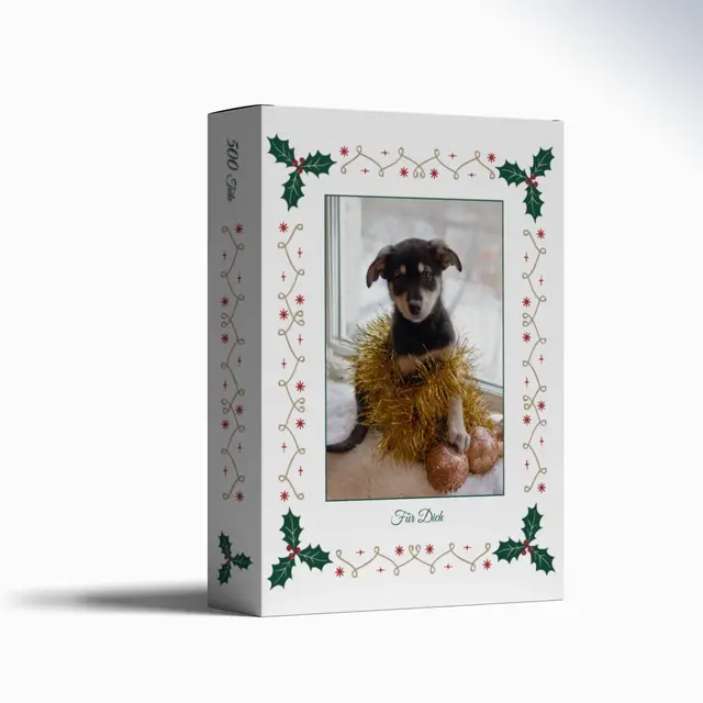 Puzzle 1000 Teile Querformat Design Weihnachtsbordüre