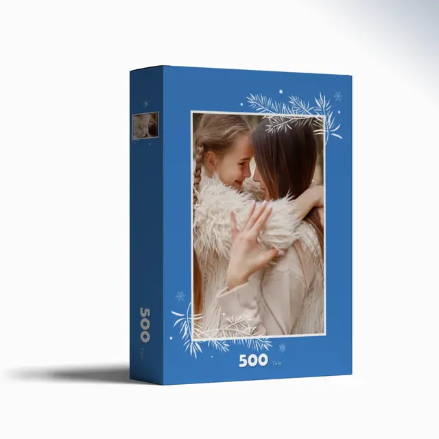 Puzzle 1000 Teile Querformat Design Weihnachtliche Zweige