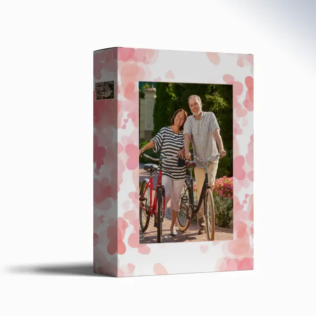 Puzzle 1000 Teile Querformat Design Herzen rosa