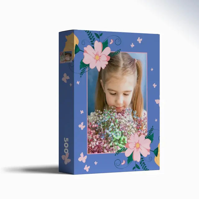 Puzzle 1000 Teile Querformat Design Flowers and Butterflies