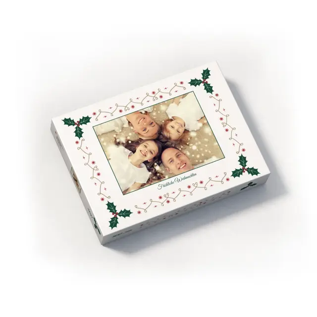 Puzzle 1000 Teile Querformat Design Weihnachtsbordüre