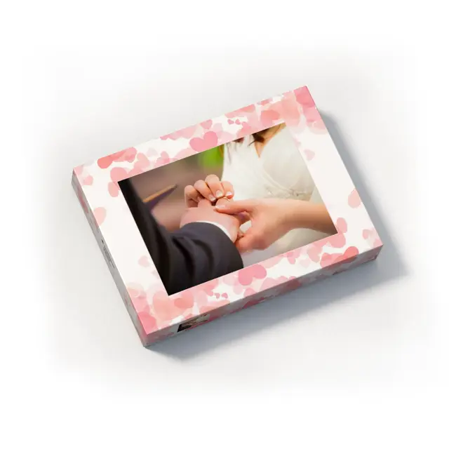 Puzzle 1000 Teile Querformat Design Herzen rosa