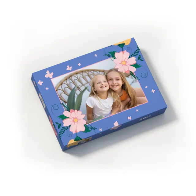 Puzzle 1000 Teile Querformat Design Flowers and Butterflies