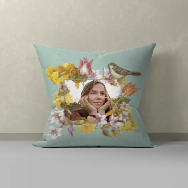 Samtkissen 40 x 40 cm Design Vintage Flowers