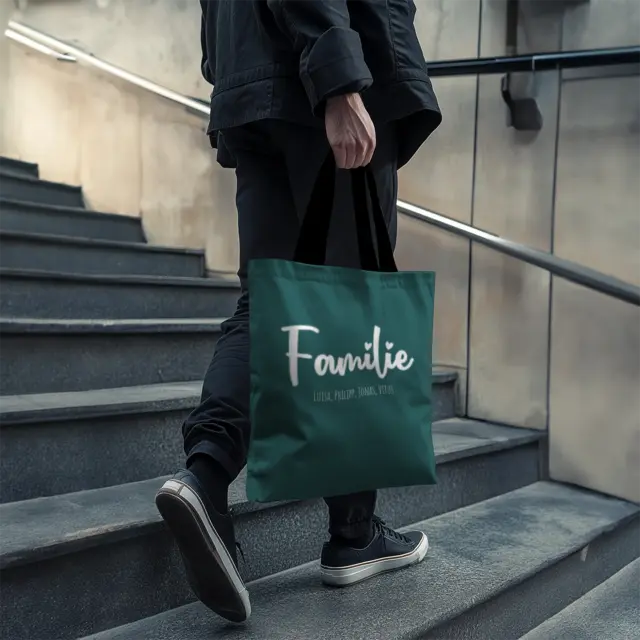 Tasche Design Familie mit Namenspersonalisierung, 42x44 (Ansicht 6)