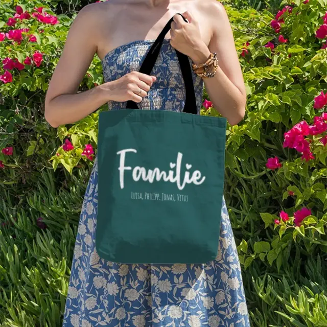 Tasche Design Familie mit Namenspersonalisierung, 42x44 (Ansicht 3)