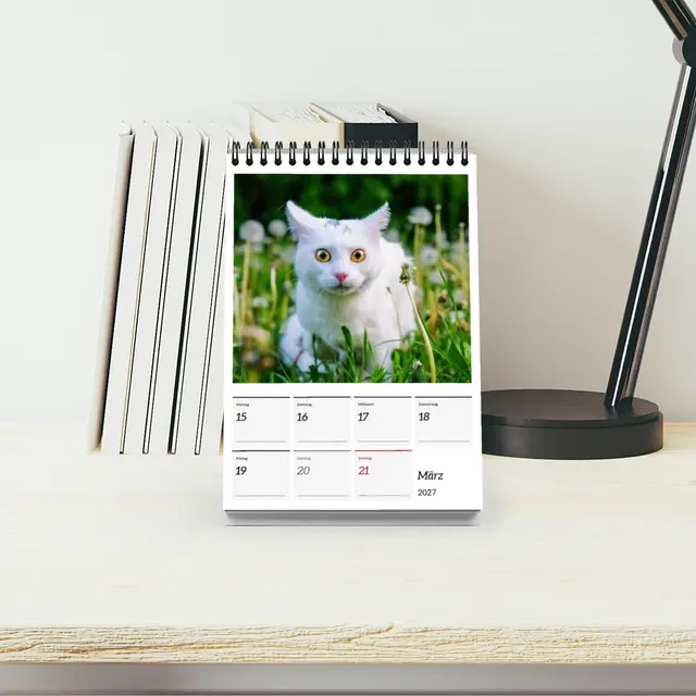 Tischwochenkalender Design Tageskacheln mit Terminen, A5 (Ansicht 2)