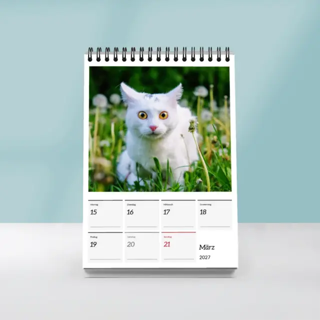 Tischwochenkalender Design Tageskacheln mit Terminen, A5