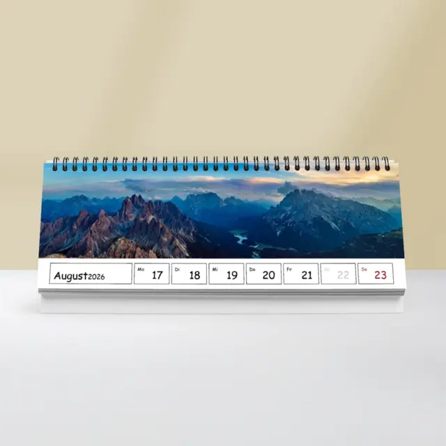 Tisch-Wochenkalender Quer 29,7 x 10,5 cm Design Classic unten CS