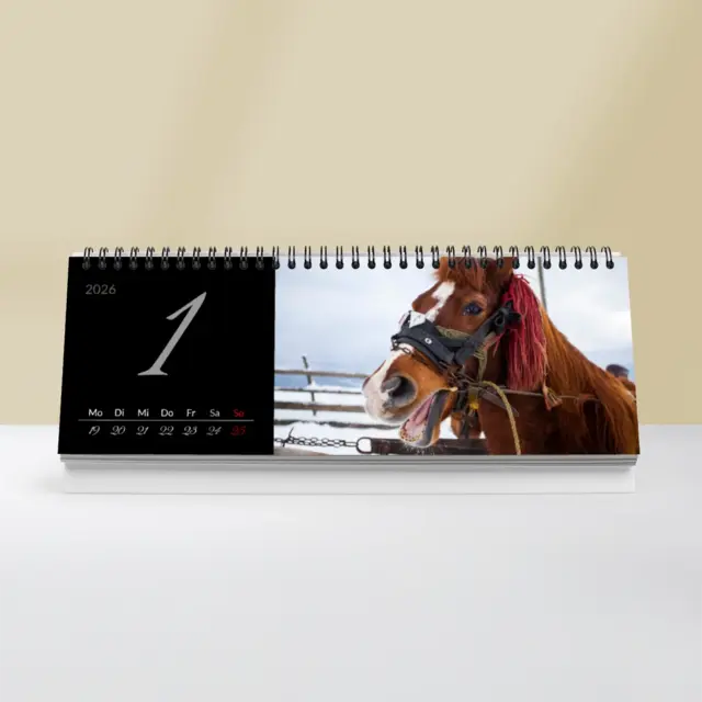 Tisch-Wochenkalender Quer 29,7 x 10,5 cm Design Classic links MC
