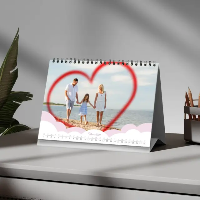 Tischkalender Design Cloudy All, A5 (Ansicht 3)