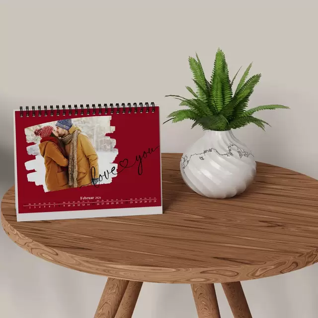Individuell gestaltbarer Tischkalender für Schreibtisch oder Kommode
