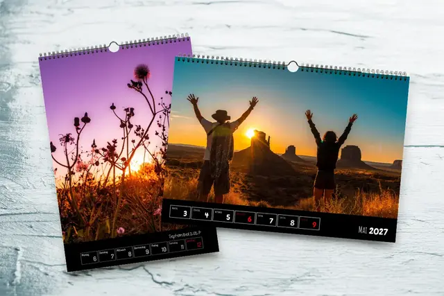 Jede Woche ein neues Motiv: Mit dem Foto-Wochenkalender haben Sie viel Platz zum kreativen Gestalten. Gestalten Sie im Wochenkalender 55 Einzelseiten mit Ihren Fotos.