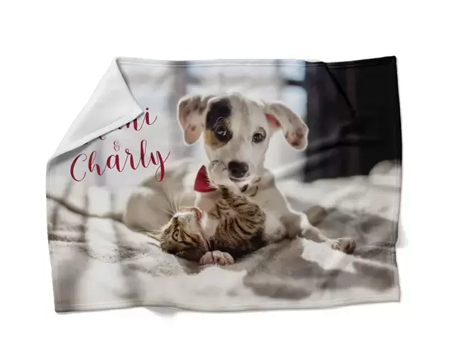 Mit dem eigenen Haustier bedruckte Fotodecke